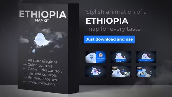 Videohive Ethiopia Map - Federal Democratic Republic of Ethiopia Map Kit 39340818