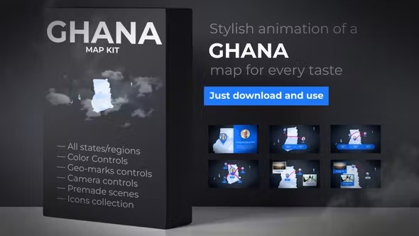 Videohive Ghana Map - Republic of Ghana Map Kit 39340881