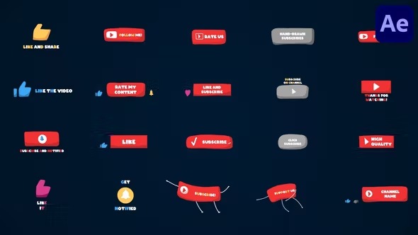 Videohive Hand-Drawn Subscribers for After Effects 39374917