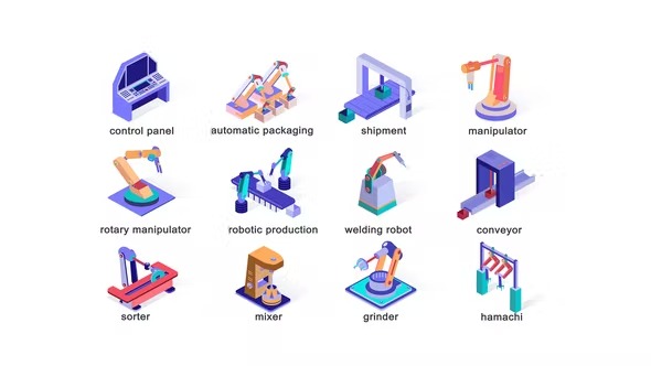 Videohive Manufacture - Isometric Icons 39425664