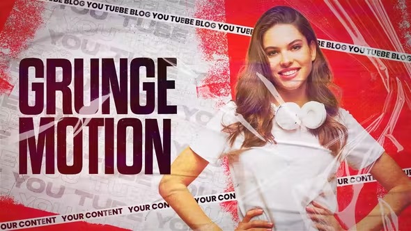 Videohive Youtube Vlog Intro I Dynamic Opener I Grunge Podcast Intro 39645947