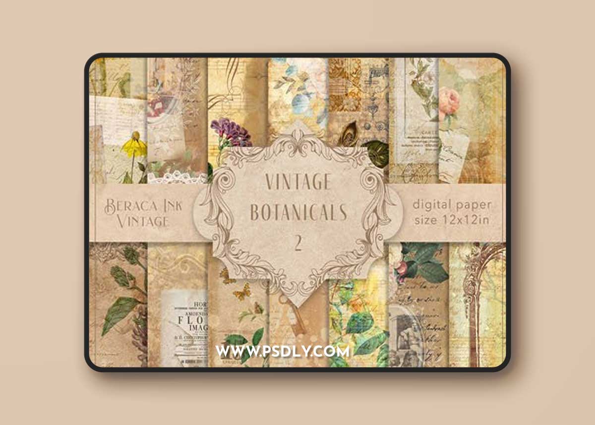 Vintage Botanical Textures Bundle