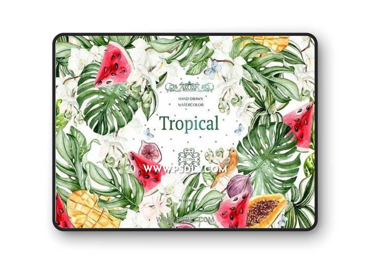Watercolor Tropical Paradise 86KWGPP