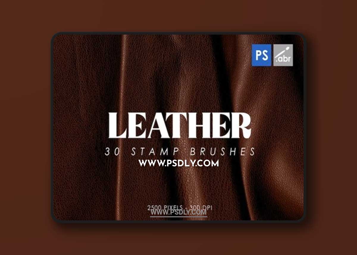 30 Leather Photoshop Stamp Brushes UKKEBM6