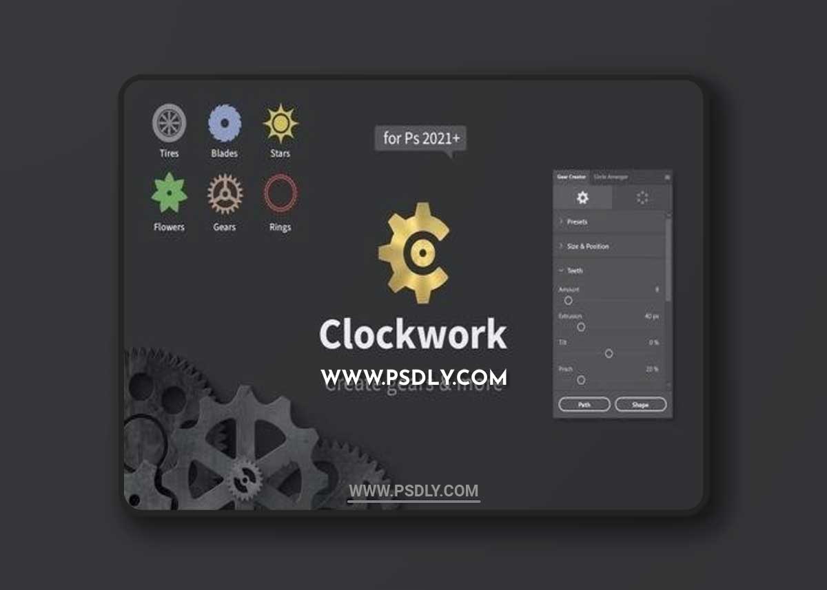 Clockwork - Create Gears & More in Photoshop H4Y5SJH