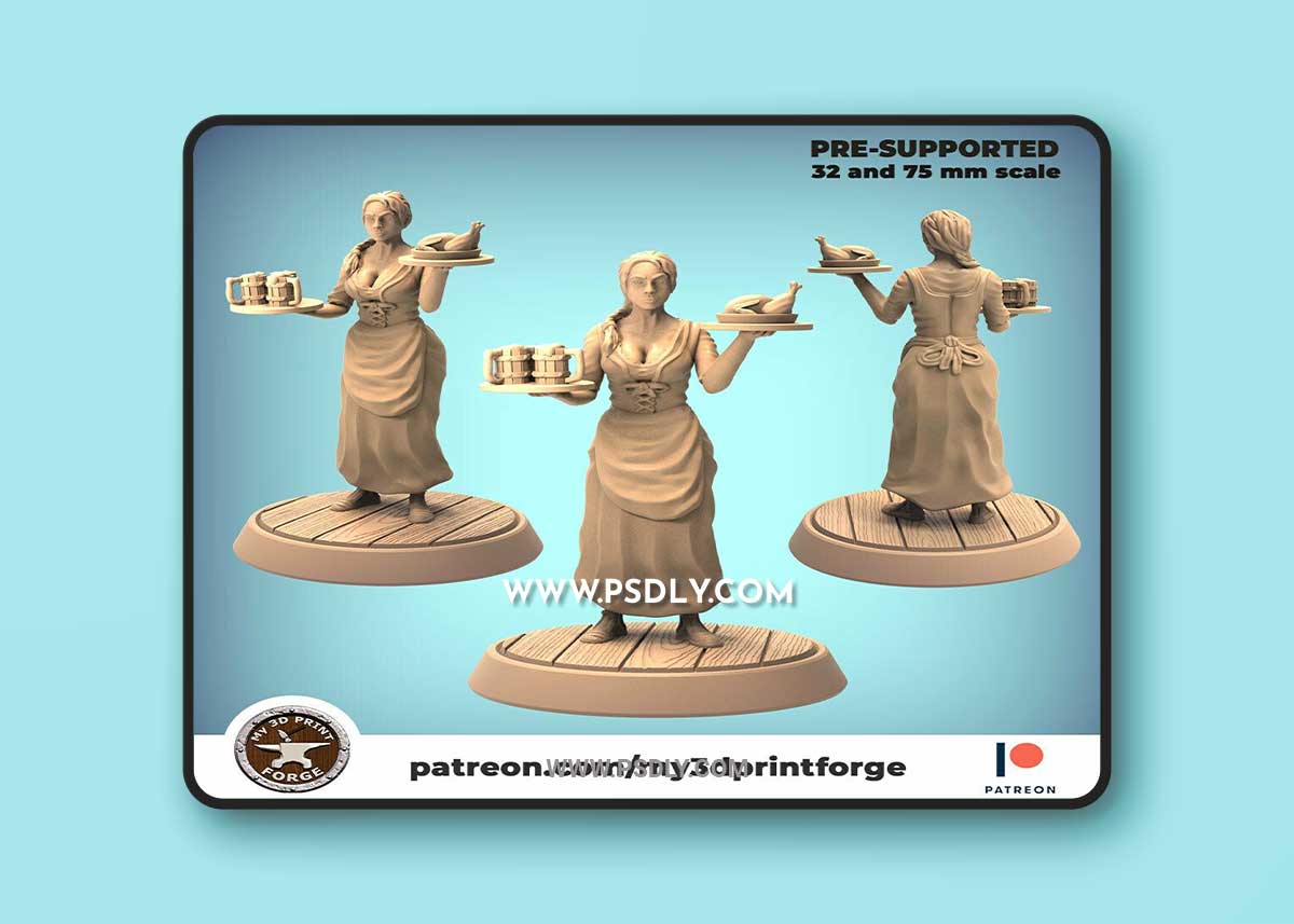 My3DPrintForge - Barmaid 3D Print