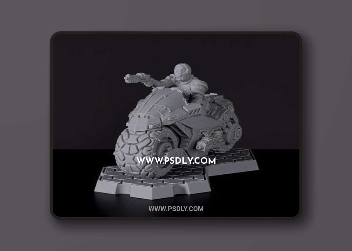 Prosecutor Harsh On Bike and On Foot 3D Print