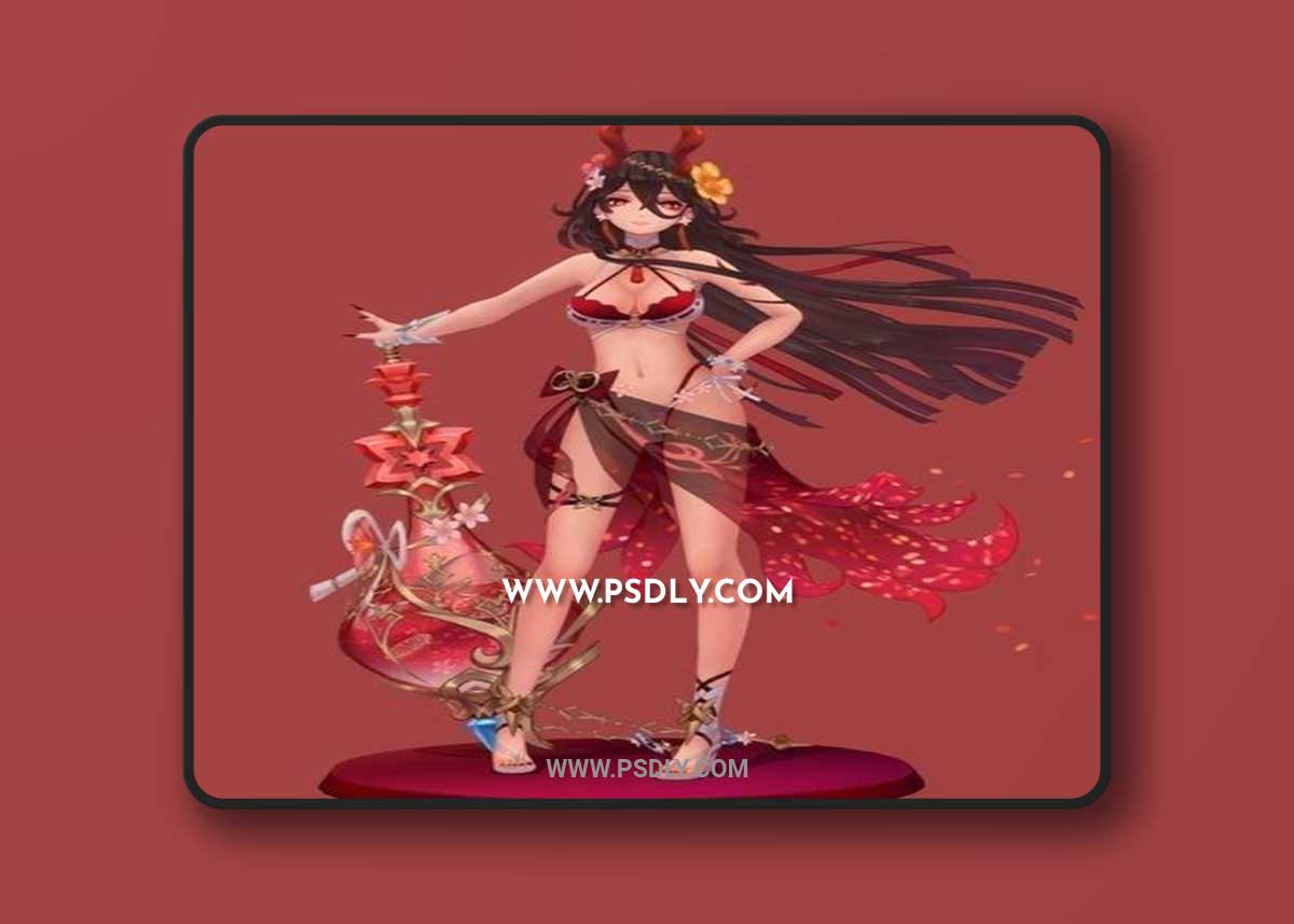 Shutendouji - Swimsuit and Ana Koana 3D Print