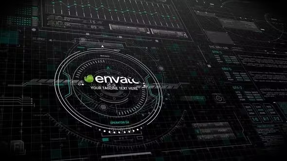 Videohive 4K Futuristic HUD Logo Reveal 36211013