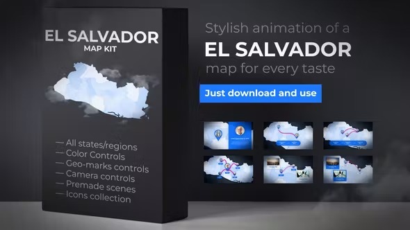 Videohive El Salvador Map - Republic of El Salvador Map Kit 39886400