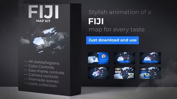 Videohive Fiji Map - Republic of Fiji Map Kit 39888808