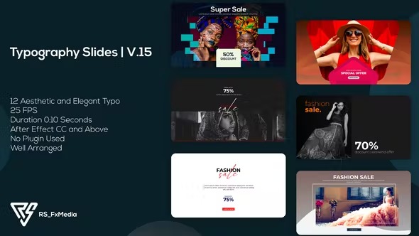 Videohive Typography - Fashion Promo Slides V.15 40102372