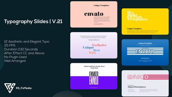 Videohive Typography - Minimal, Dynamic and Modern Slides V.21 40102845