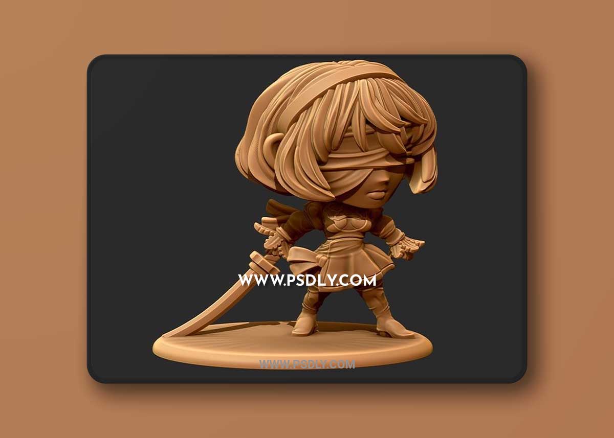 YorHa No 2 Type B Chibi figurine 3D Print