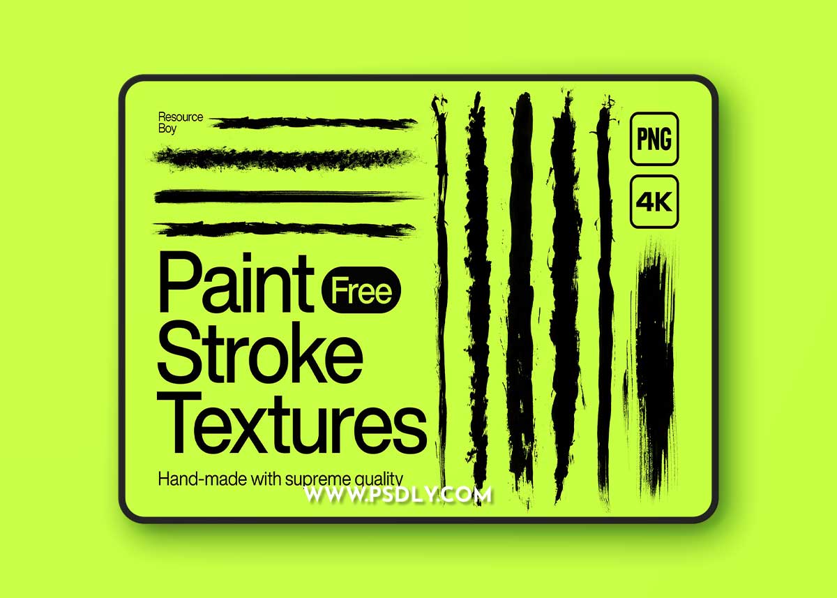 100 Paint Stroke Textures PNG