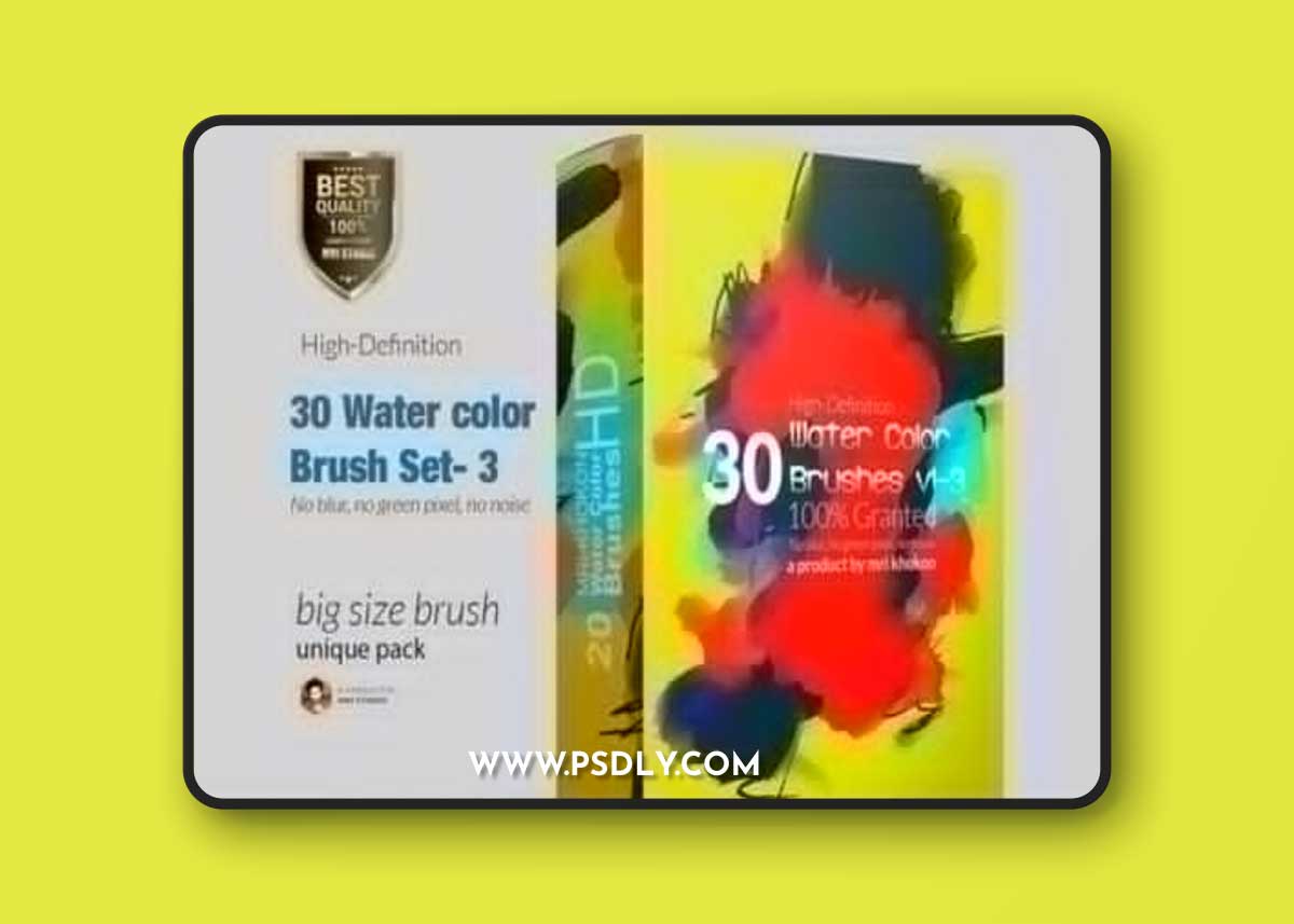 Hi-Res Water Color PS Brush Set-3