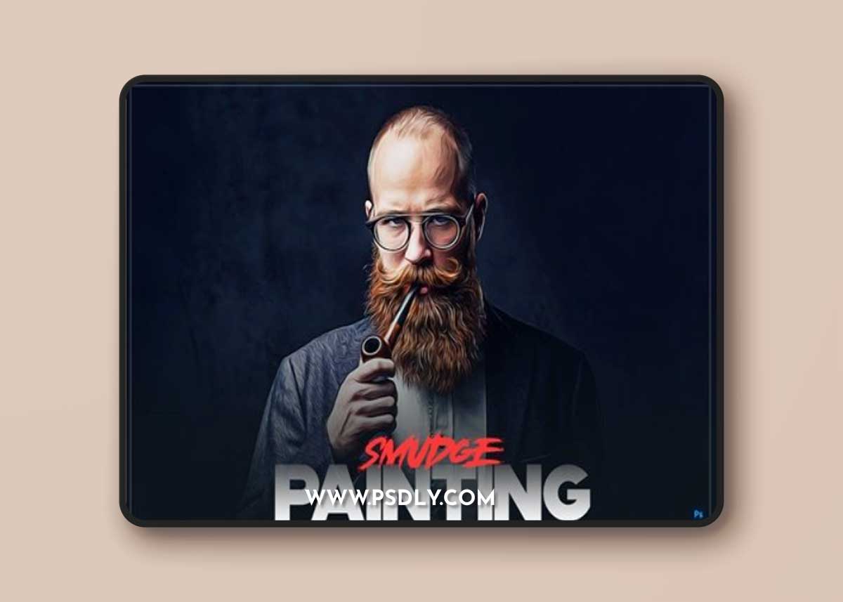 Smudge Painting Photoshop Action B5U8P4E