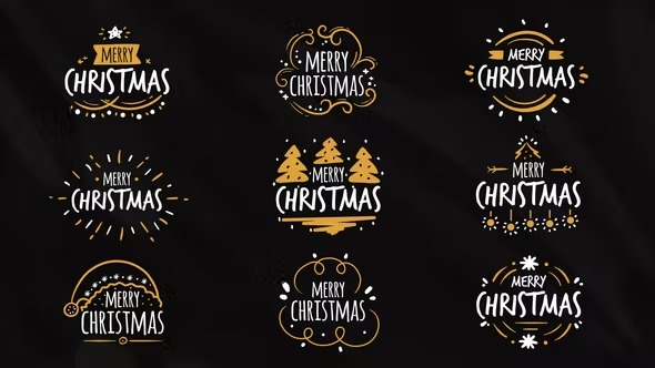 Videohive Christmas Titles Pack 9 in 1 41843392