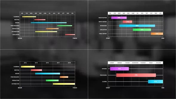 Videohive Gantt Chart Infographic 41751119