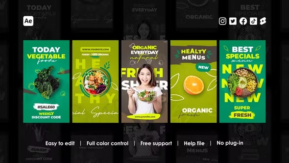 Videohive Healthy Food Stories 40729305