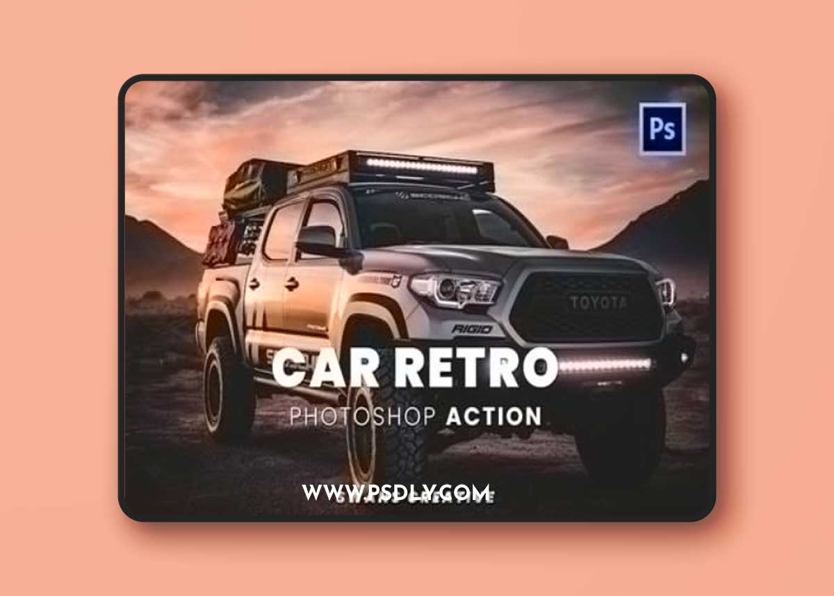Car Retro Photoshop Action QGL9A7T