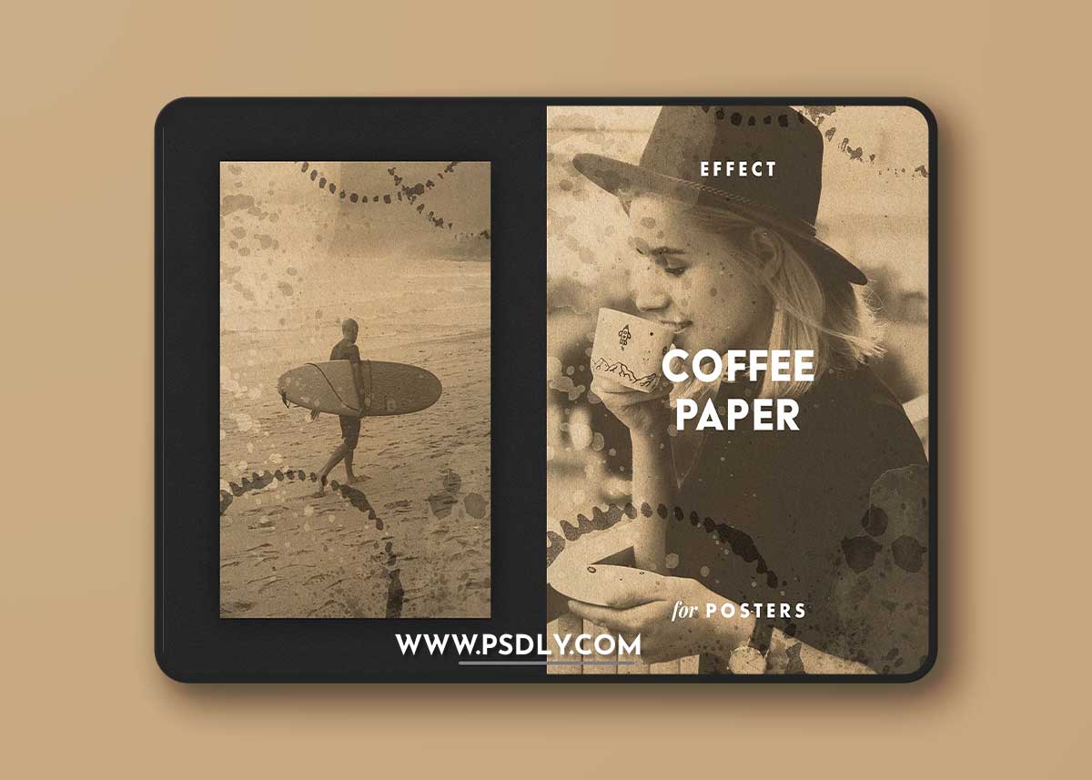 CreativeMarket - Coffee Paper Poster Effect 10893197