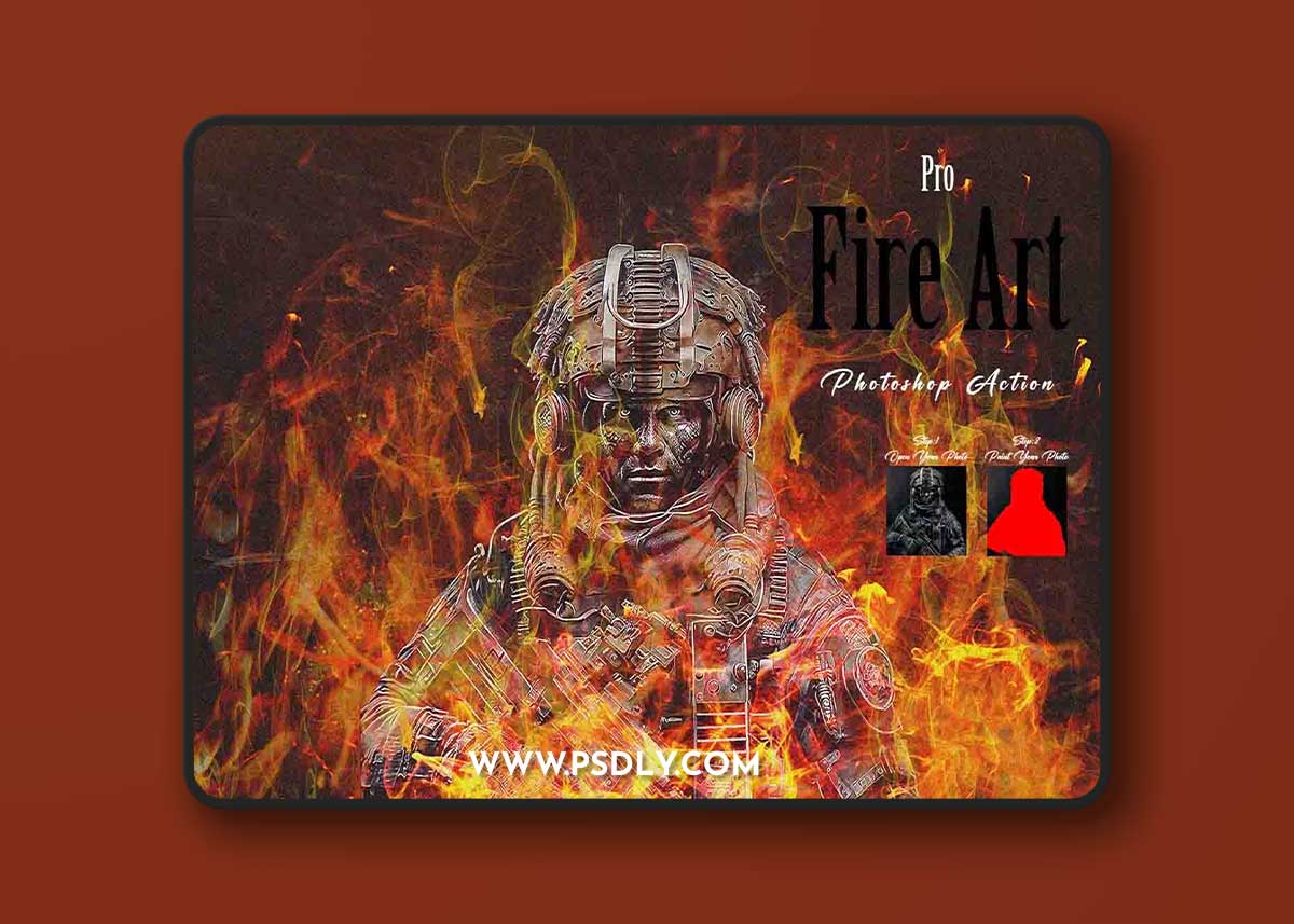 Creativemarket - Pro Fire Art Photoshop Action 10999499