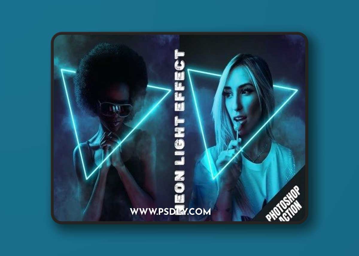 Neon Light Effect Photoshop Action