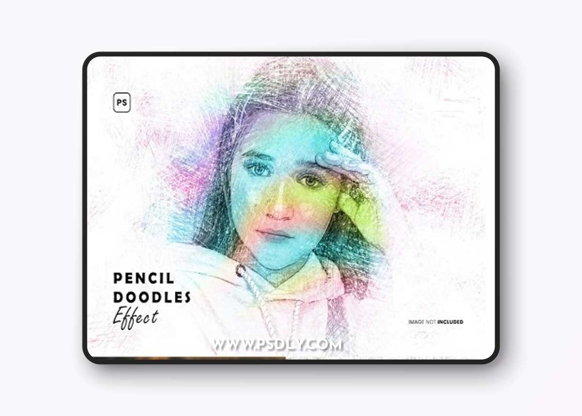 Pencil Doodles Photo Effect D42RKP8