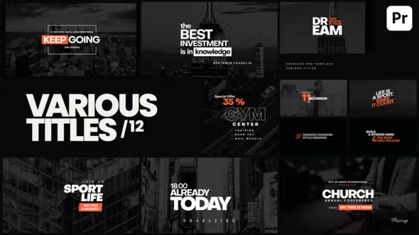 Videohive Various Titles 12 42100351