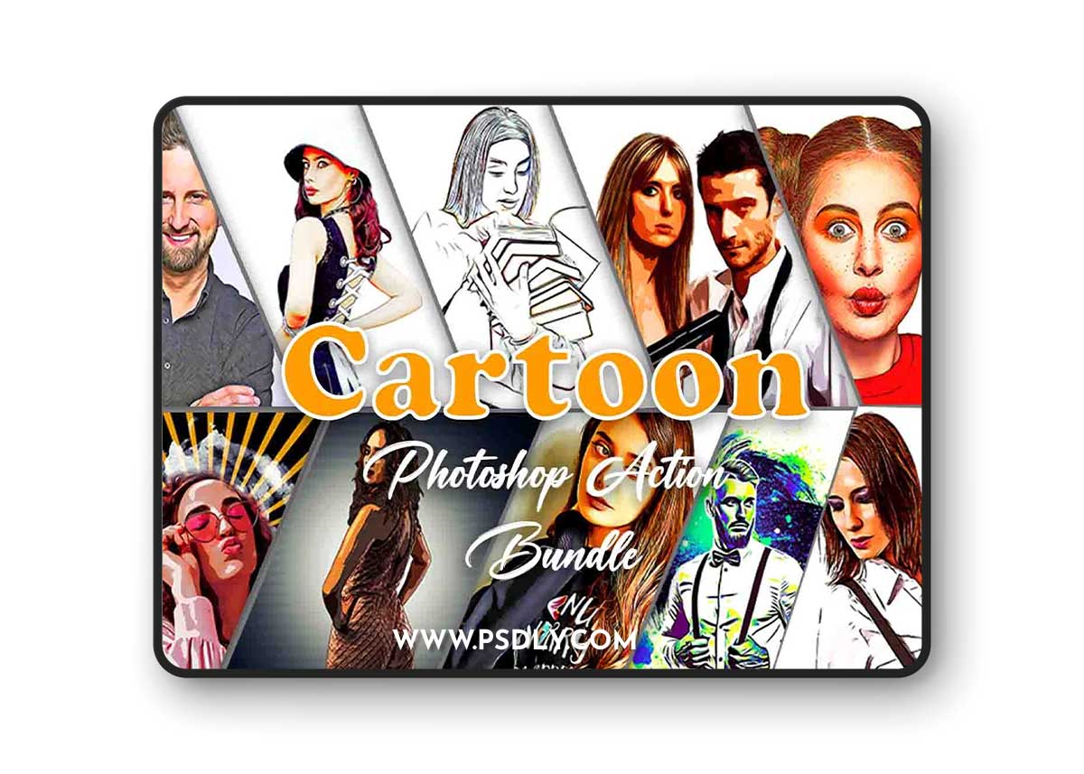 CreativeMarket - Cartoon Photoshop Action Bundle 10998631