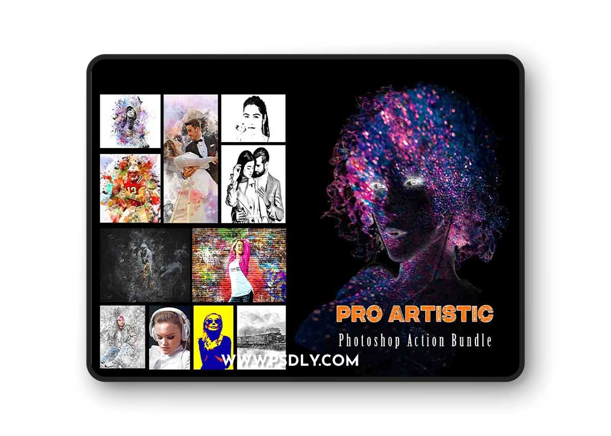 CreativeMarket - Pro Artistic Photoshop Action Bundle 12170648