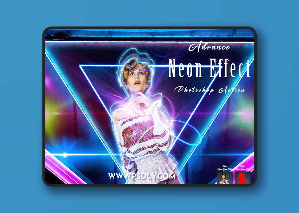 Creativemarket - Advance Neon Effect Photoshop Action 11011595
