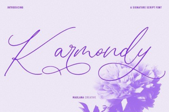 Karmondy Signature Script Font