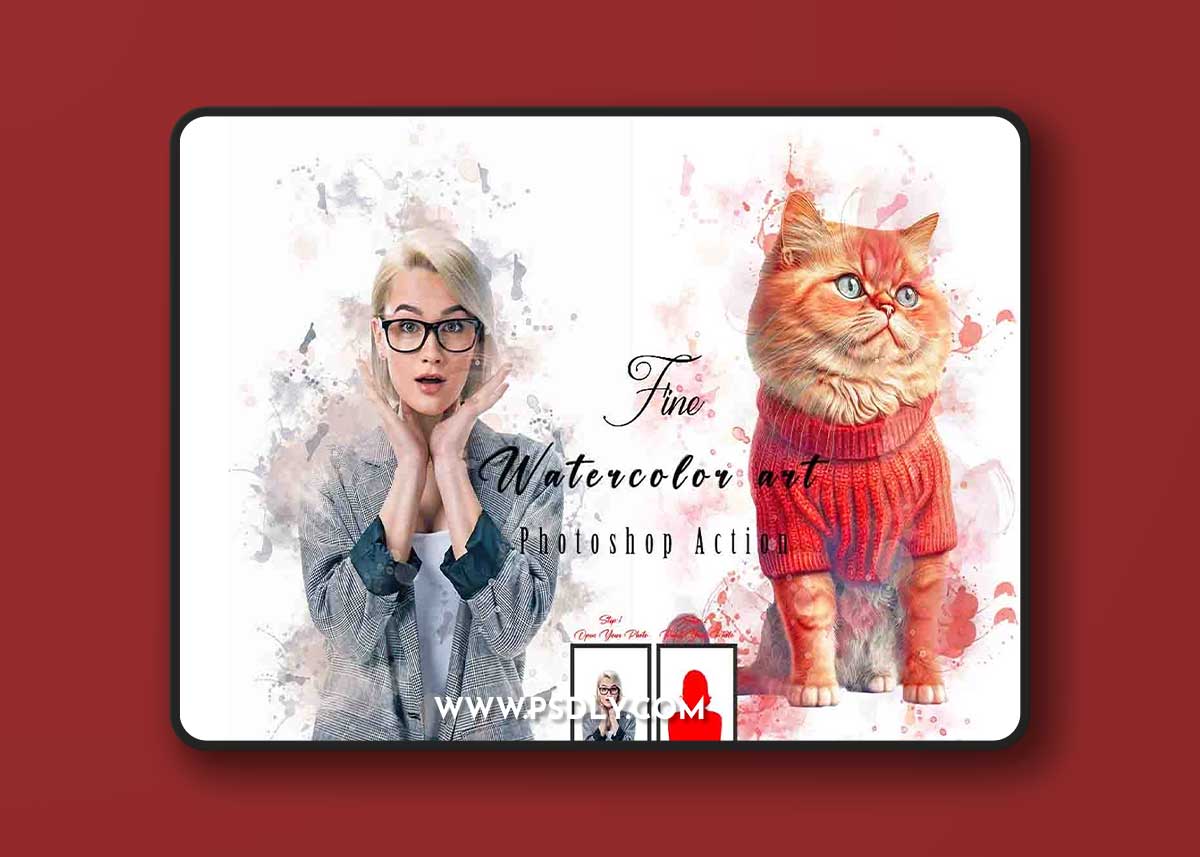 Creativemarket - Fine Watercolor Art Photoshop Action