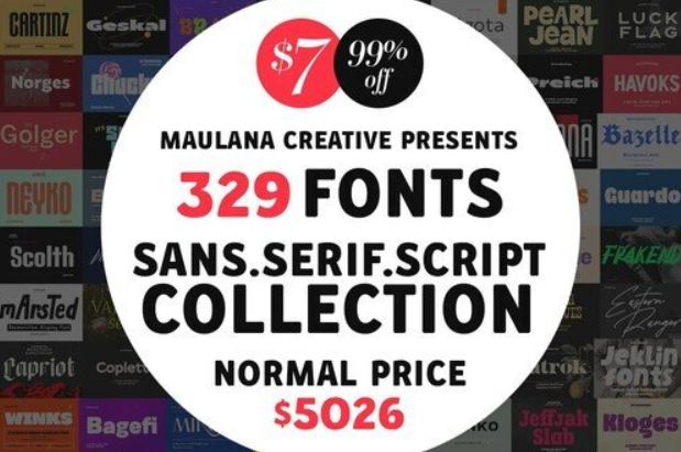Sans Serif Script Bundle Collection