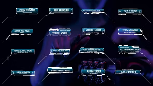 Videohive 16 HUD Call Outs Pack 43115870