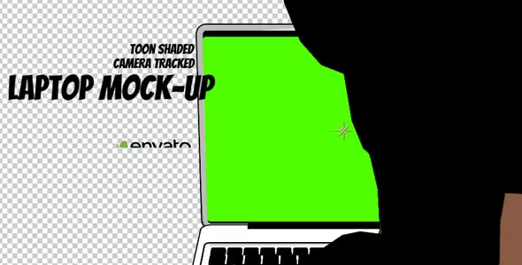 Videohive Man Typing on Laptop - Toon Shaded 21287543