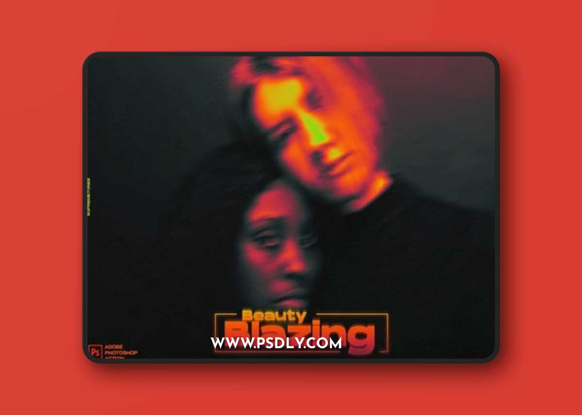 Blazing Beauty Photoshop Action C588S6T