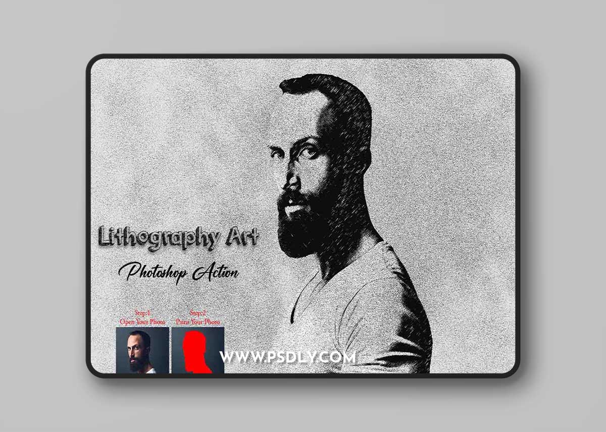 Creativemarket - Lithography Art Photoshop Action 12777804