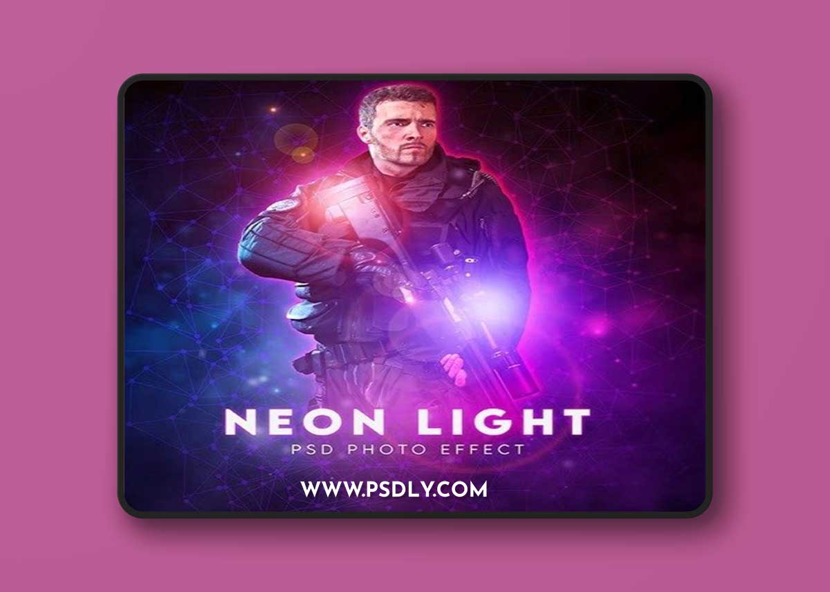 GraphicRiver - Neon Colorful Lighting Photo Effect Template 40395453