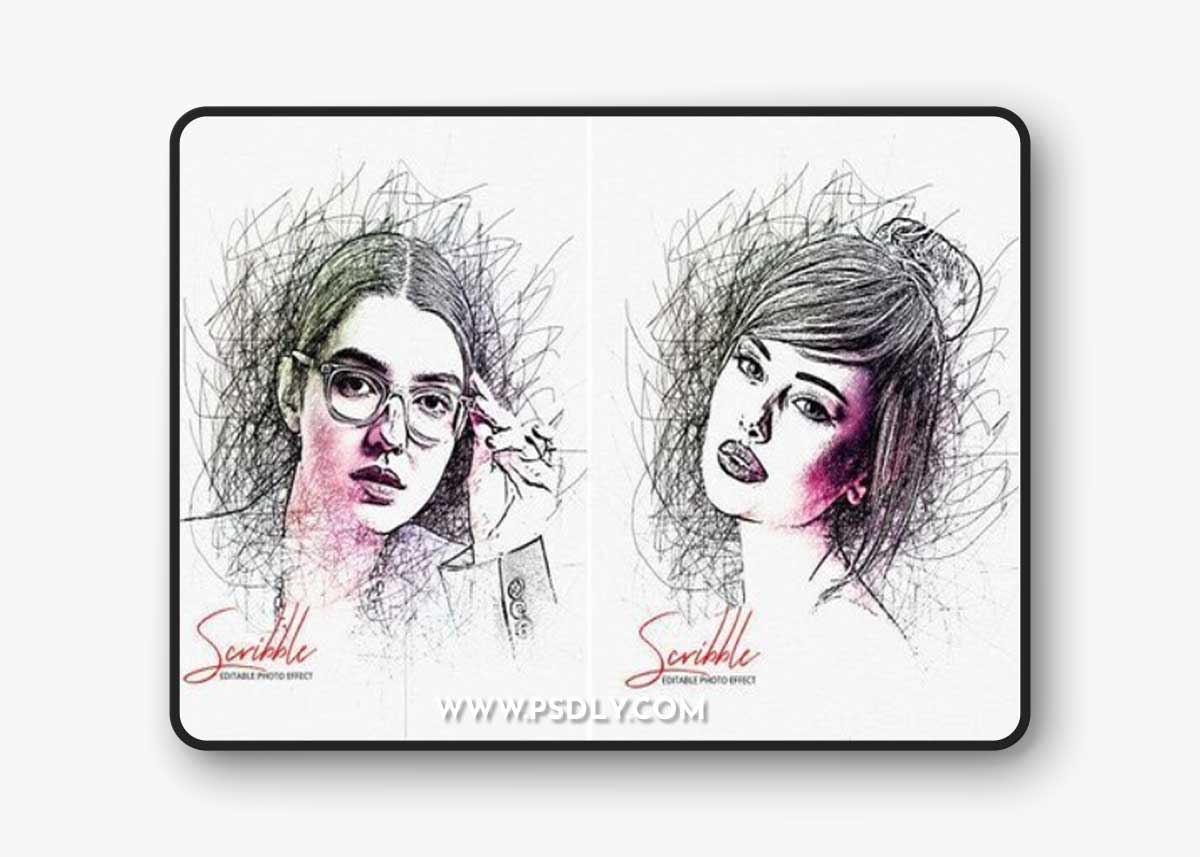 Photo Effect Scribble Art