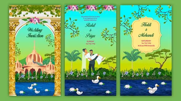 Videohive Western Wedding Invitation Video Card 43585489