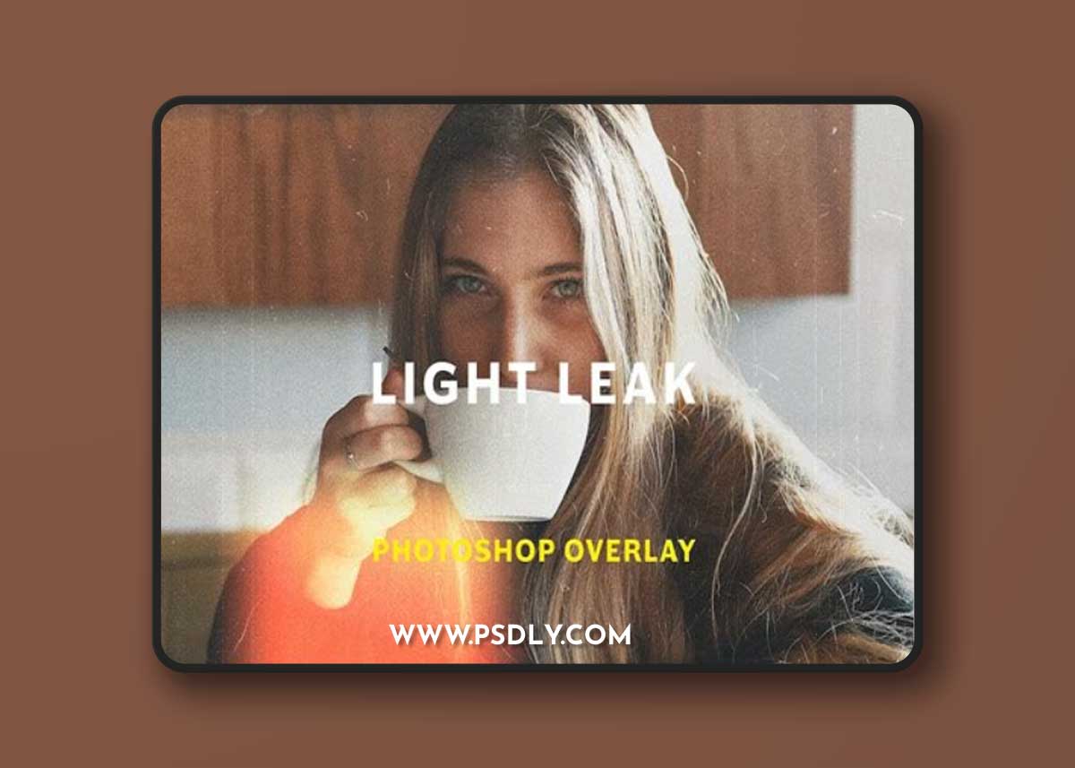 Vintage Film Light Leak - 5 Photoshop Overlay Effects
