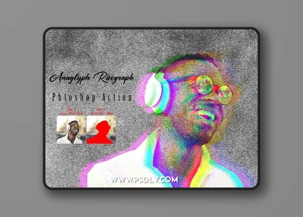 Creativemarket - Anaglyph Risograph Photoshop Action 13469498