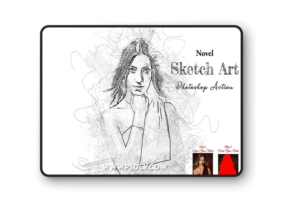 Creativemarket - Novel Sketch Art Photoshop Action