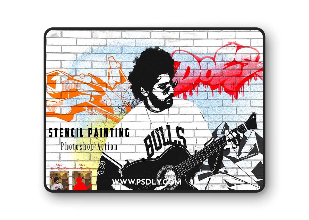 Creativemarket - Stencil Painting Photoshop Action