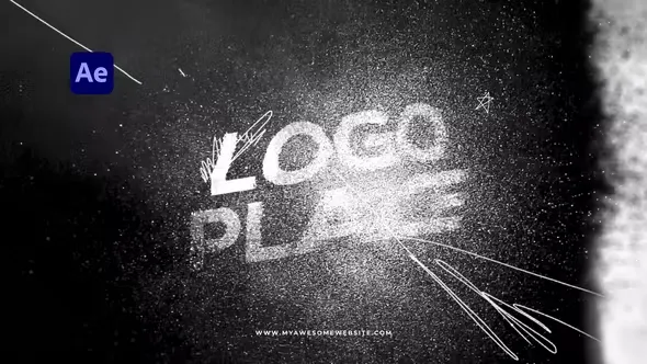 Grunge Logo Brush Scribble