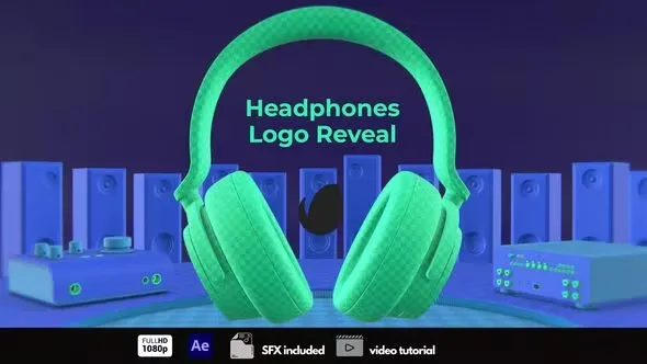 Videohive Headphones Logo Reveal 43894356