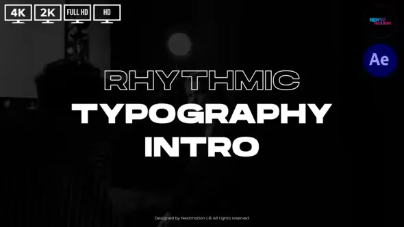 Videohive Rhythmic Typography Intro 44475428